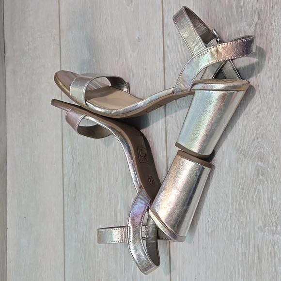 Circus By Sam Edelman Esther Metallic Ankle Heels Sandals shoes sz 7.5M - Picture 10 of 16